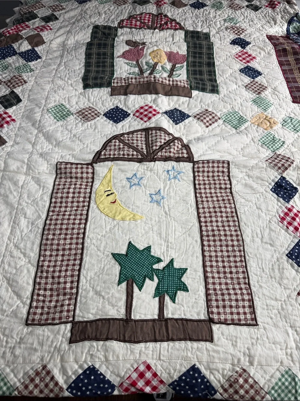 Vintage Sunshine Quilt Twin 100% Cotton Patchwork Country Cottage Bedspread